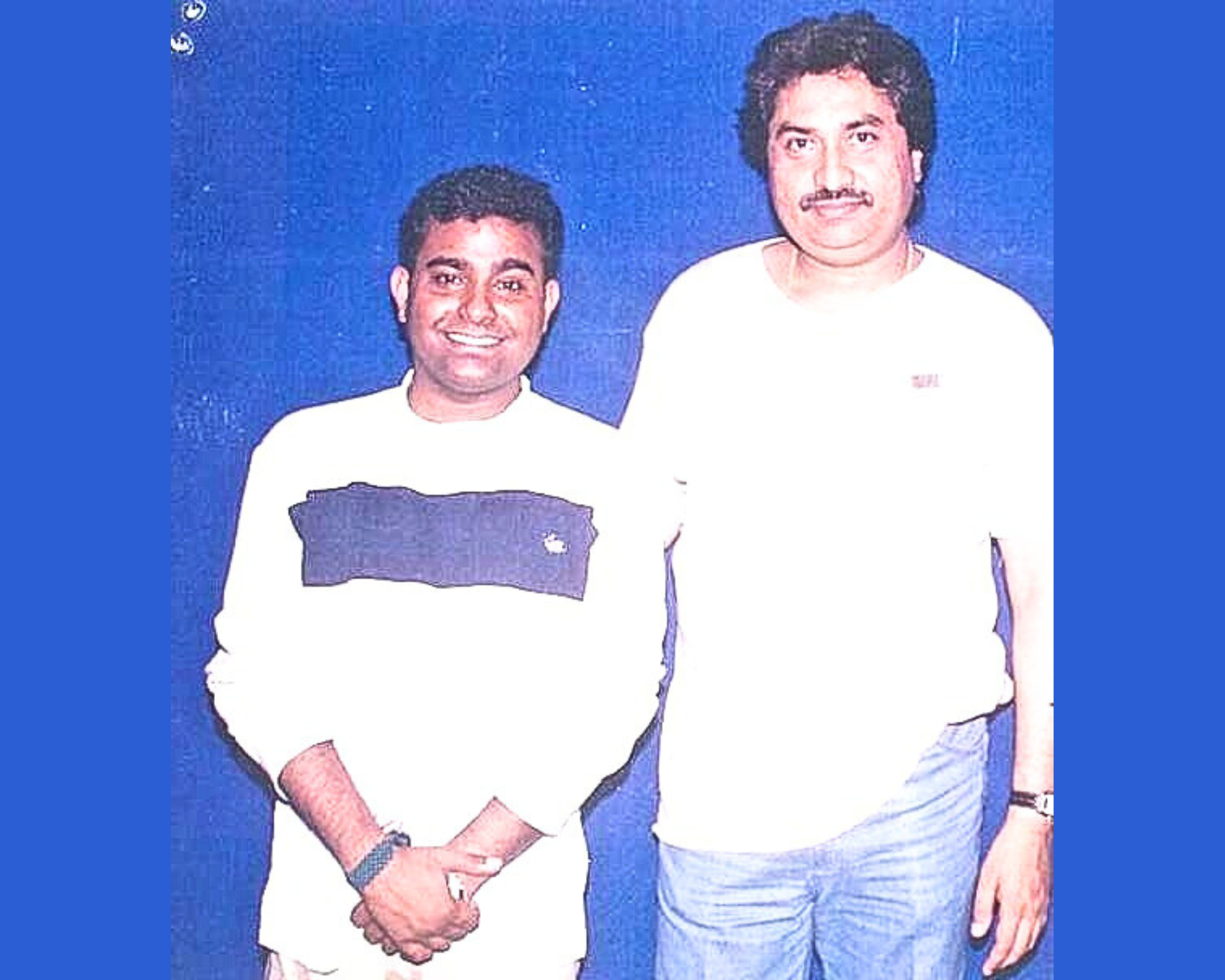 An old recording moment captured with Kumar Shanu