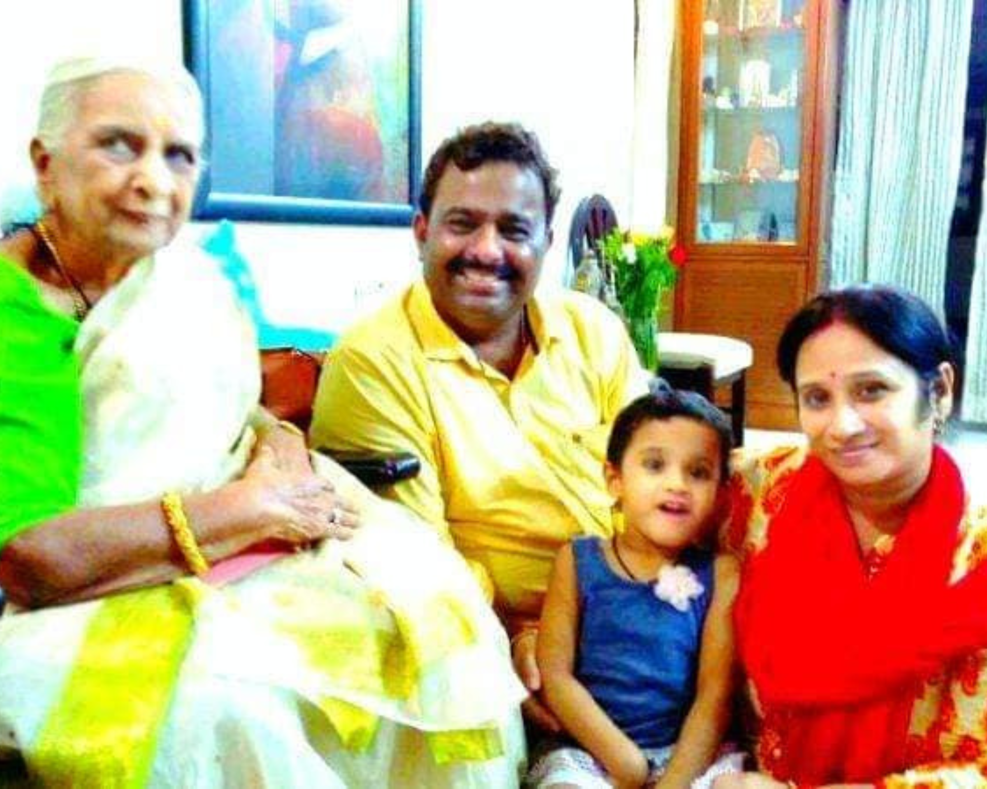 Veivek Asthaana with family in affectionate moments with Padmavibhushan Girija Devi ji