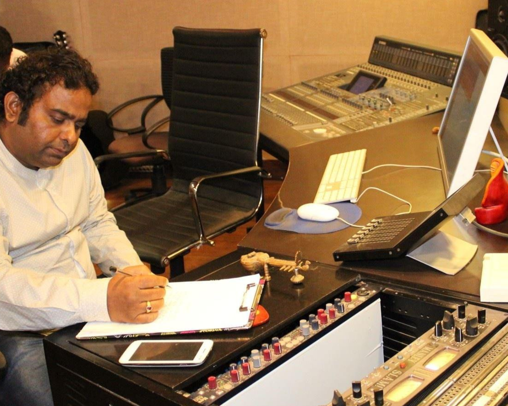 During song recording at Kailasha studio