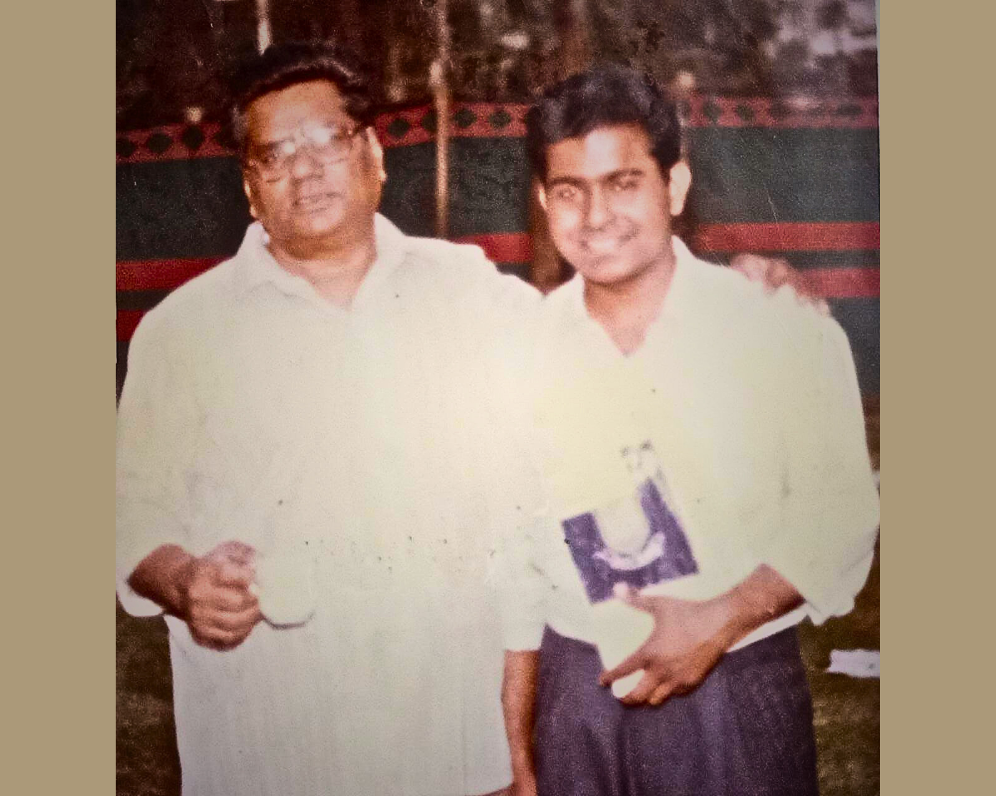 Veivek Asthaana with the noted theatre personality and English professor in Hansraj College C D Siddhu